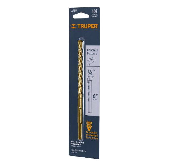 BROCA PARA CONCRETO , 1/4X6" EN BLISTER BCT-1/4X6-B