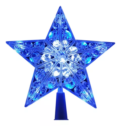 PUNTA DE ESTRELLA LED BLANCO Y AZUL CON CONTROL 32 LUCES