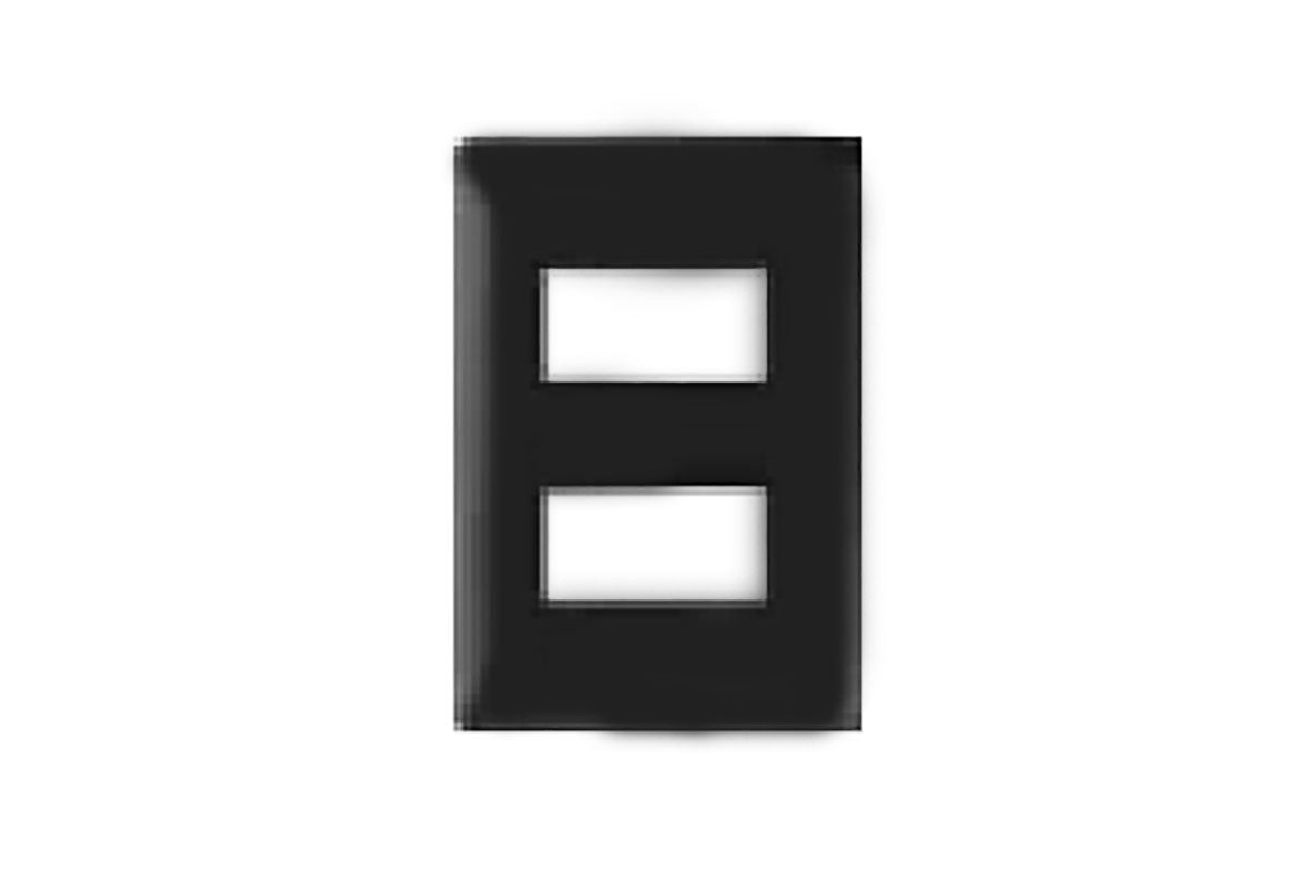 PLACA 2 VENTANAS POLICARBONATO BLACK ALPHA