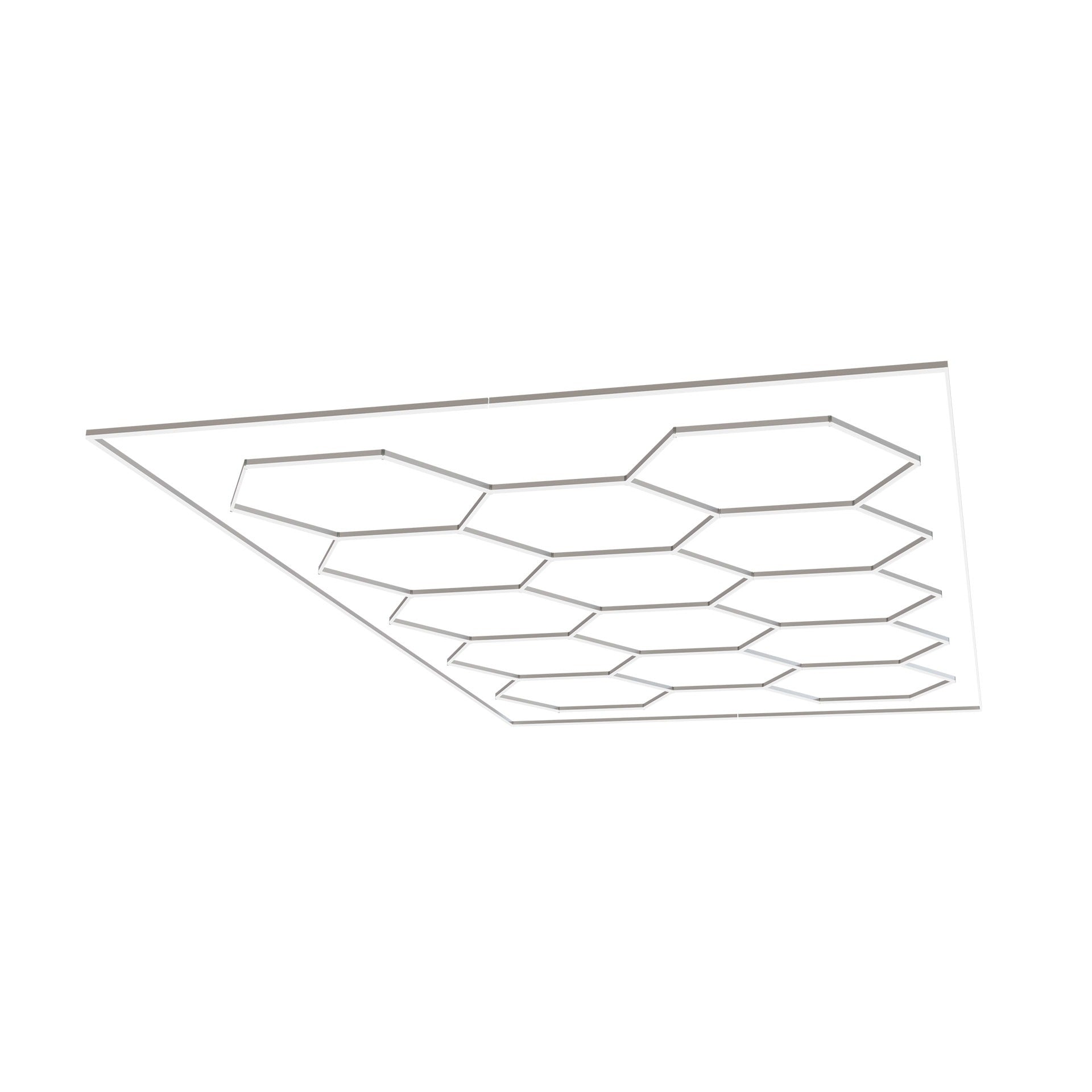 KIT SUSPENDIDO HEXAGONAL LED 610W 67,100LM 40K LUZ NEUTRA TL APP HP-LED-KIT