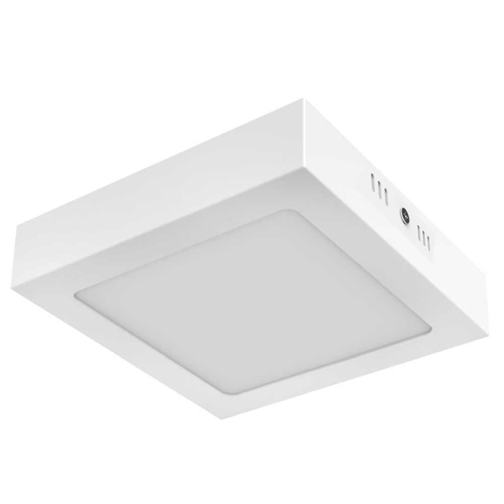 PLAFON LED CUADRADO PARA INTERIORES DE SOBREPONER EN TECHO ALGEDI II BLANCO 12W 100-240V 720LM 30K 12PTLLEDC30MVB