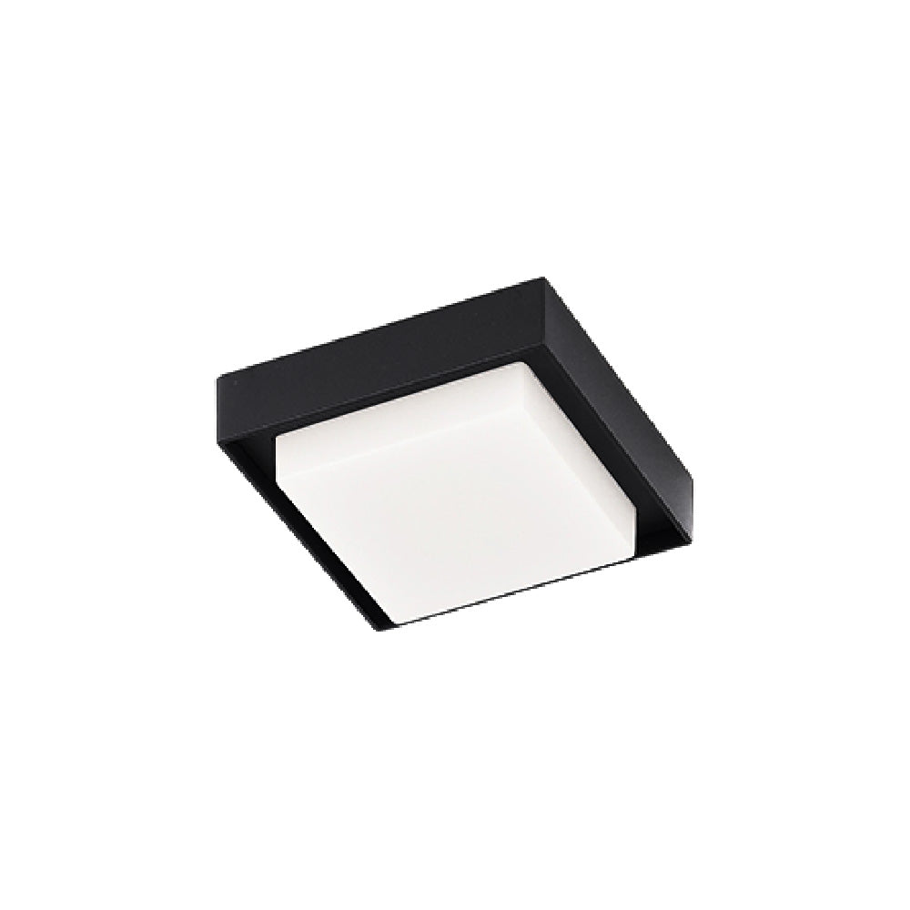 PLAFON LED CUADRADO PARA INTERIORES/EXTERIORES DE SOBREPONER EN TECHO OKAB I NEGRO 15W 127V 30K 760LM 15PTLLED1131CV30N