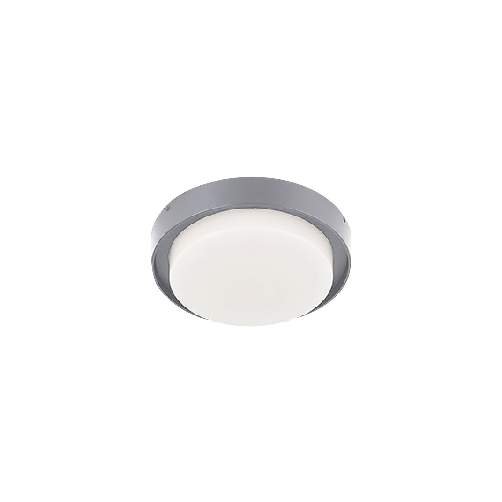 PLAFON LED PARA INTERIORES/EXTERIORES DE SOBREPONER EN TECHO NENQUE I GRIS 15W 127V 850LM 30K 15PTLLED1131RV30G