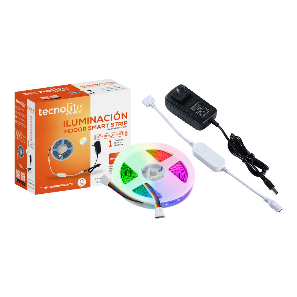 TIRA LED PARA INTERIOR 15W 12V CDRGB 2700-6500K IP20 15TIRLEDRGBWDCITCW