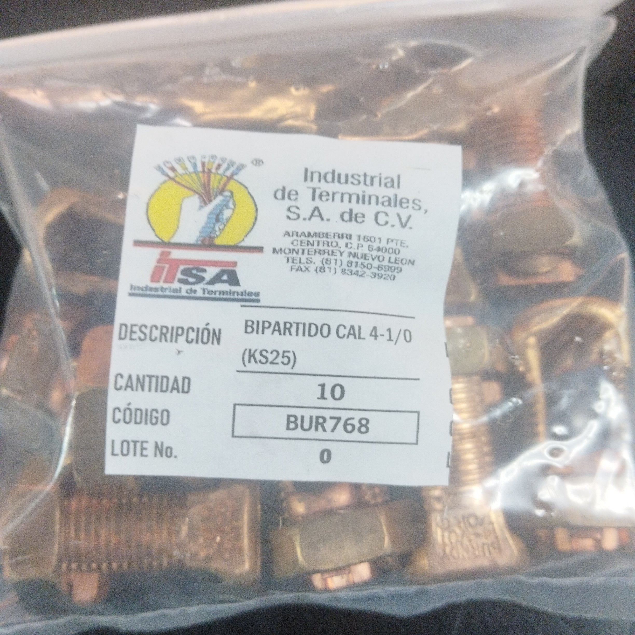 CONECTOR BIPARTIDO      CAL. 4-1/0