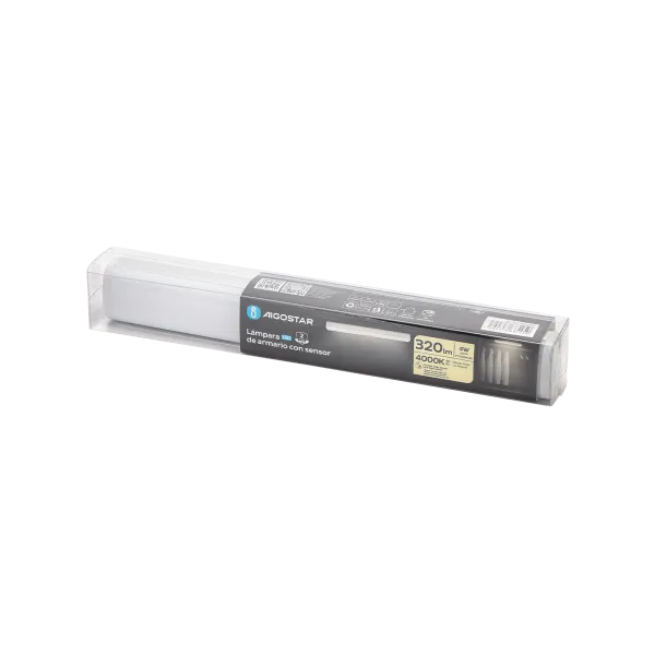 LÁMPARA RECARGABLE LED SLIM 4W 40K LUZ NEUTRA SENSOR DE MOVIMIENTO AIGOSTAR AL-RUC004DM 685450