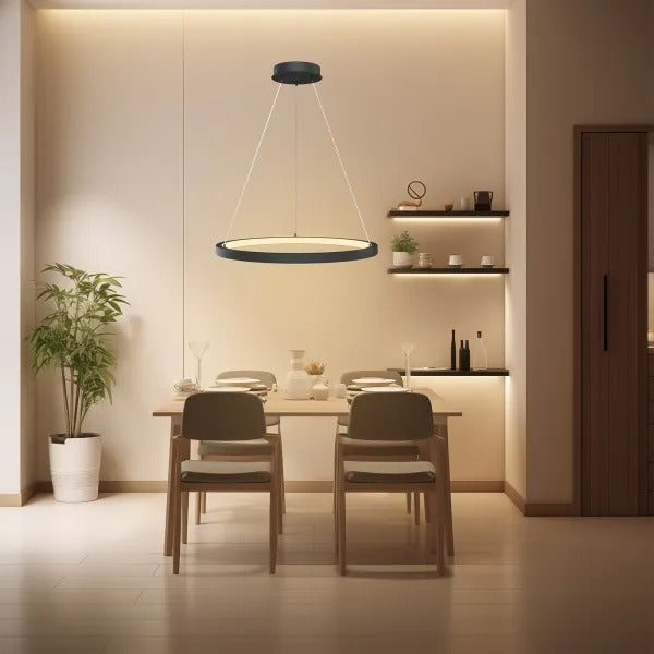 CANDIL SUSPENDIDO CIRCULAR SLIM 40W 30K LUZ CÁLIDA AIGOSTAR 061178