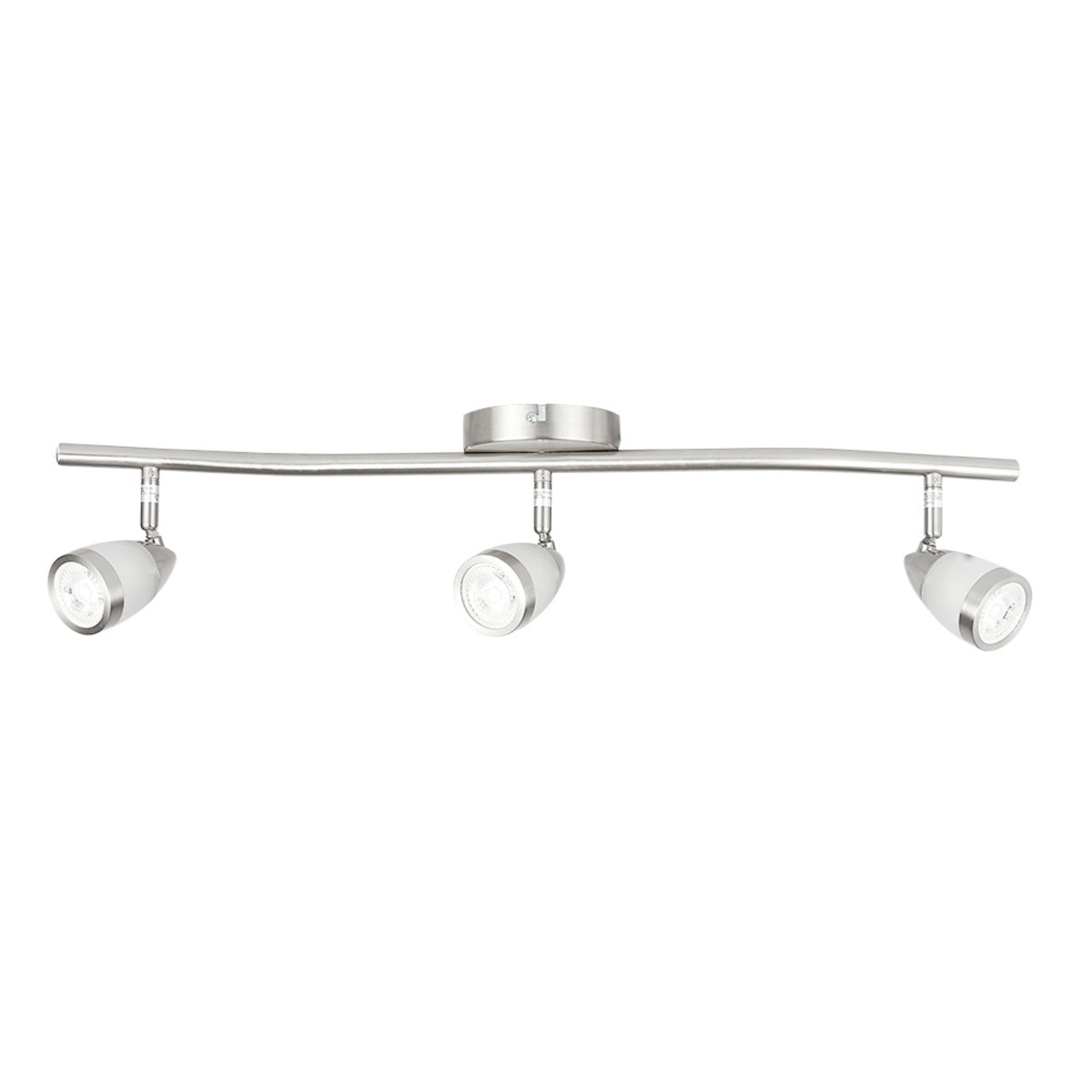 LAMPARA DE TECHO DE SOBREPONER 18W 100-240V GU10X3 180LVR203MVS LVR-203/S RIEL DE SOBREPONER SATINADO TECNOLITE
