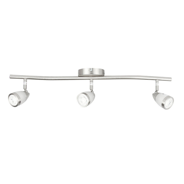 LAMPARA DE TECHO DE SOBREPONER 18W 100-240V GU10X3 180LVR203MVS LVR-203/S RIEL DE SOBREPONER SATINADO TECNOLITE