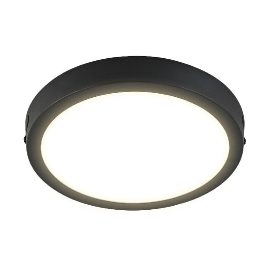 PLAFON REDONDO LED DE SOBREPONER PARA INTERIORES DE TECHO NEGRO 18W 100-240V 30K  18PTLLEDR30MVN