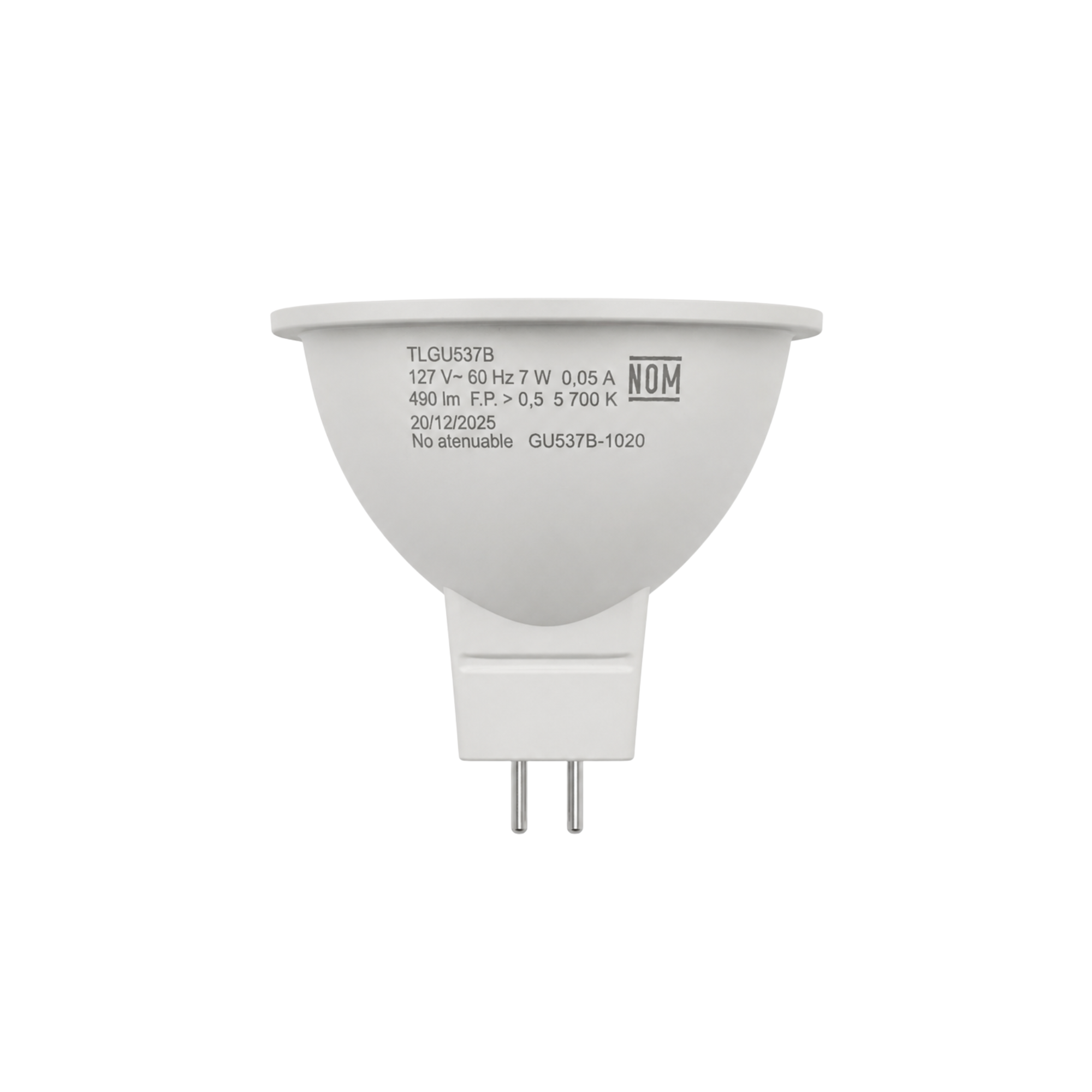 FOCO LED MR16 GU5.3 7W 450LM 65K LUZ FRÍA TISHMAN TLGU537B