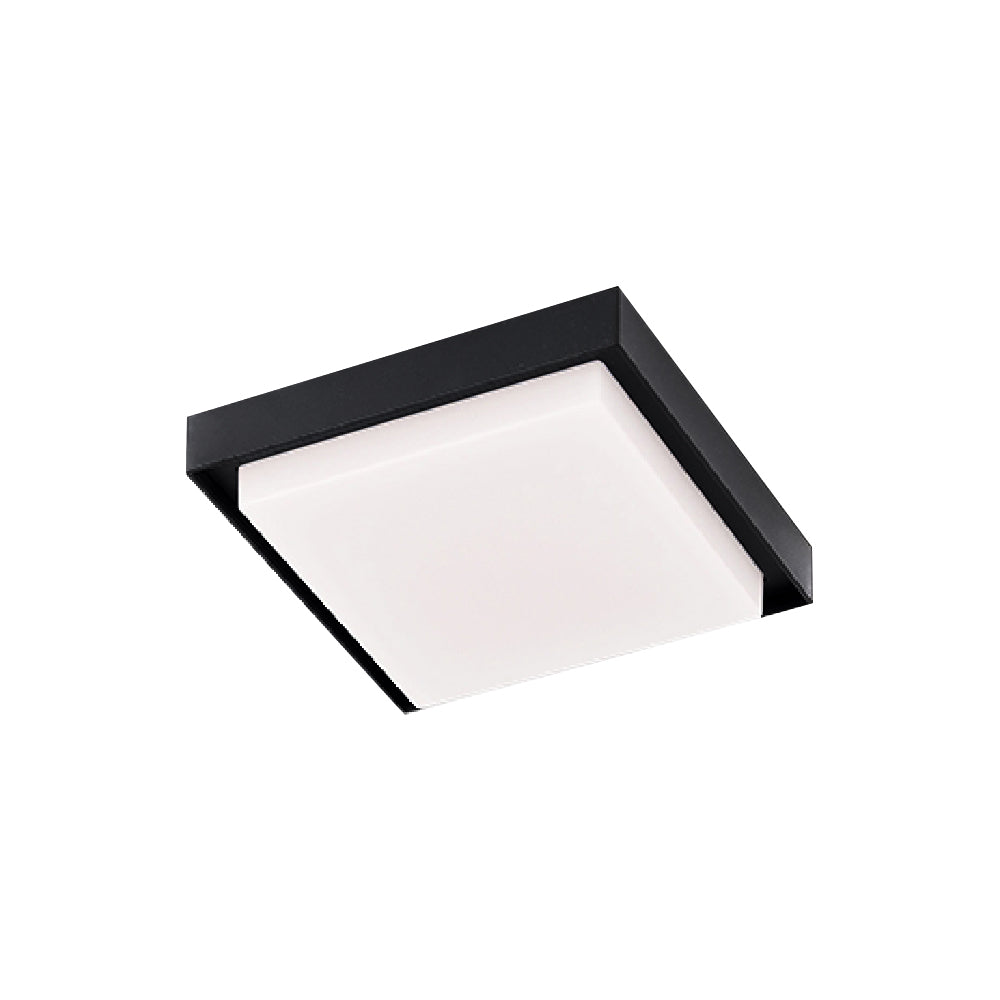 PLAFON LED CUADRADO PARA INTERIORES/EXTERIORES DE SOBREPONER EN TECHO OKAB II NEGRO 24W 127V 1300LM 30K 24PTLLED1132CV30N