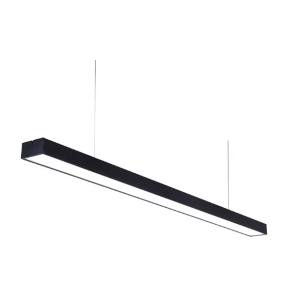 GABINETE COLGANTE SUSPENDIDO PARA OFICINA 36W LUZ FRIA MARCO NEGRO INCLUYE TENSORES LUMICRAFT BGTB36W