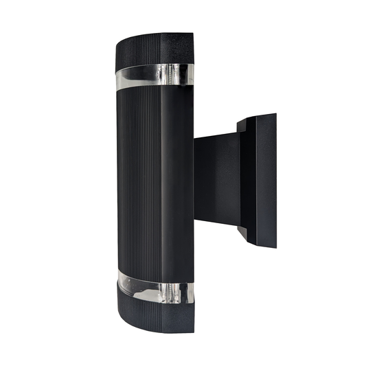 BRACKET MURO CILINDRICA POLICARBONATO NEGRO EXTERIOR IP44 2 X GU10 WINLED WDE-013