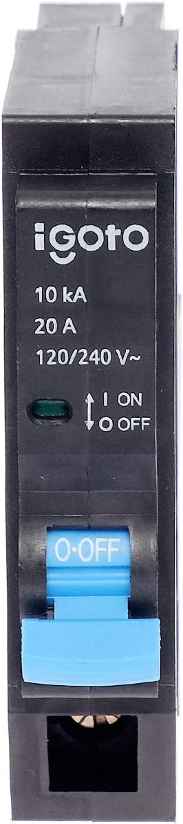 INTERRUPTOR TERMOMAGNETICO 1 POLO 20A PASTILLA TERMICA IGOTO IN1002