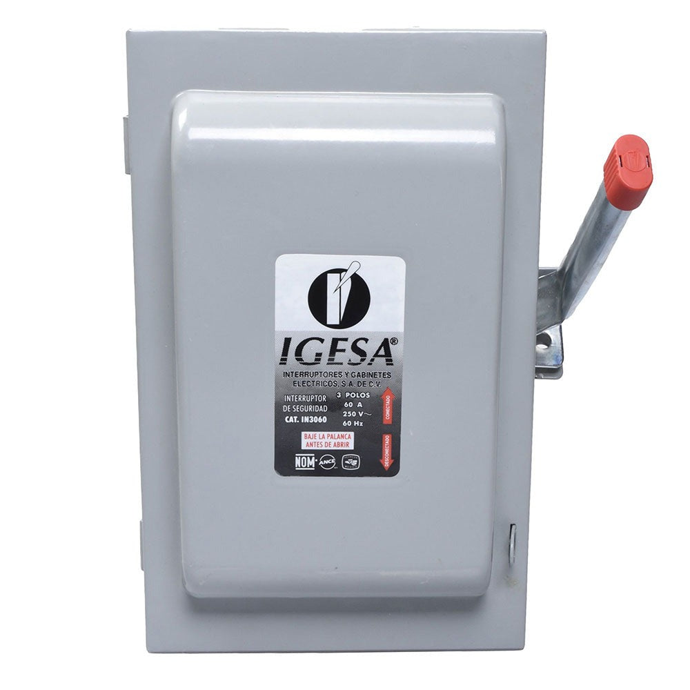CAJA PARA FUSIBLES INTERRUPTOR DE SEGURIDAD 3 X 60 IN3060