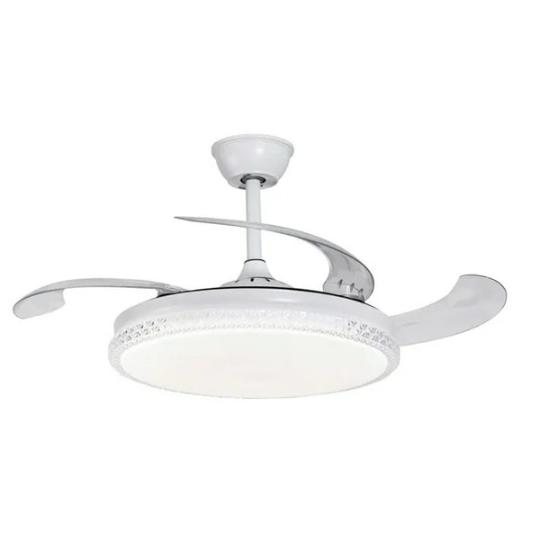 VENTILADOR 49´ RETRACTIL BLANCO BORDE DIAMANTE 70W CCT MULTI TEMPERATURA TECNOLED ML-FAN-IV404C