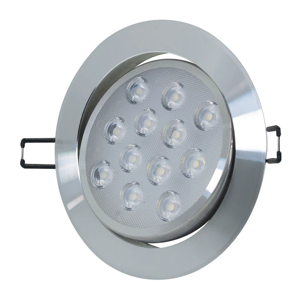 SPOT DIRIGIBLE DE 12W LUZ CALIDA CARCAZA DE ALUMINIO COLOR SATINADO LUMICRAFT LTH12WW 3000K SPOT EMPOTRABLE