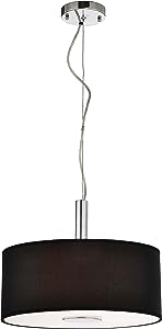 COLGANTE TELA COLOR NEGRO 3x60W