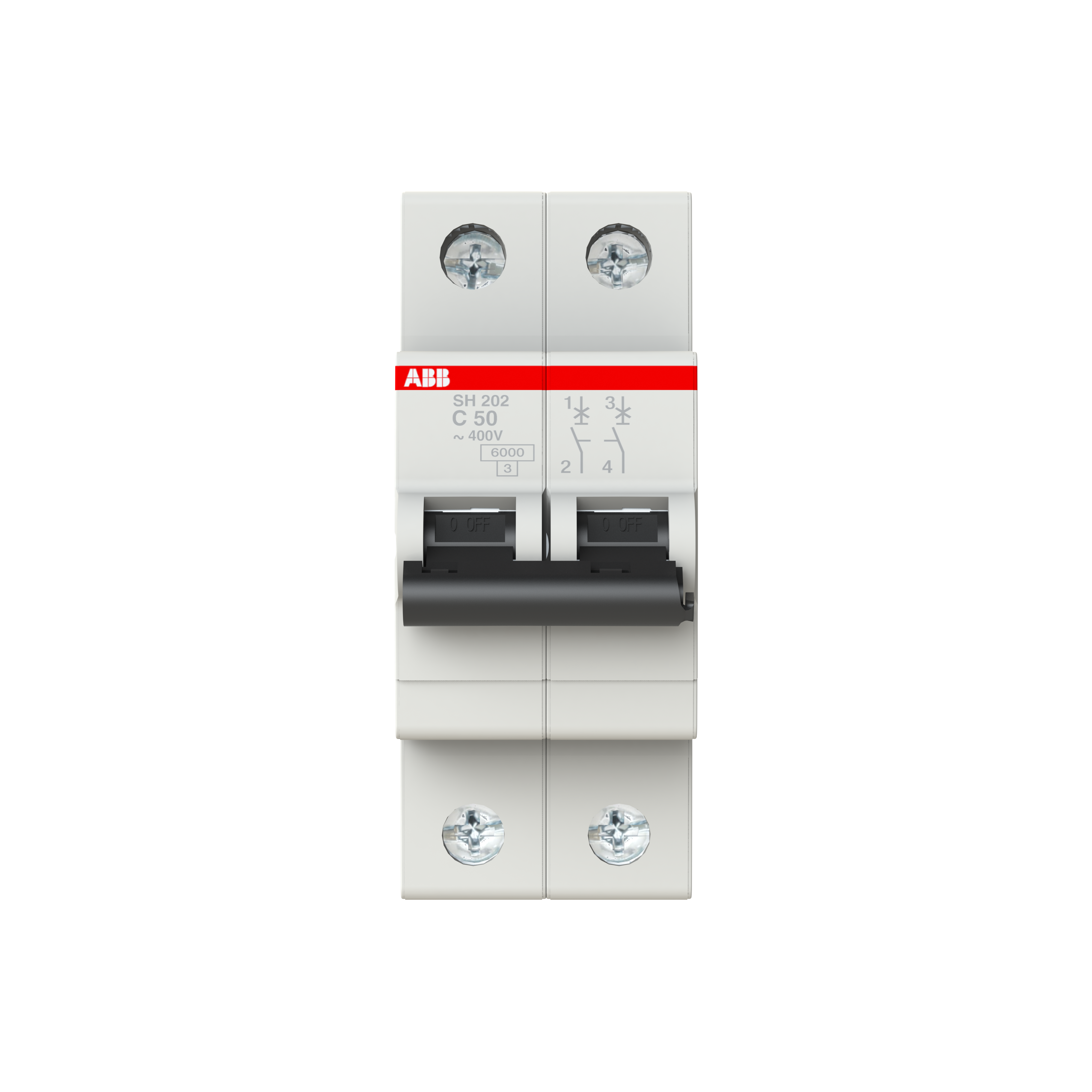 INTERRUPTOR MINI CURVA C. TERMOMAGNÉTICO 2P 50A ABB SH202C50