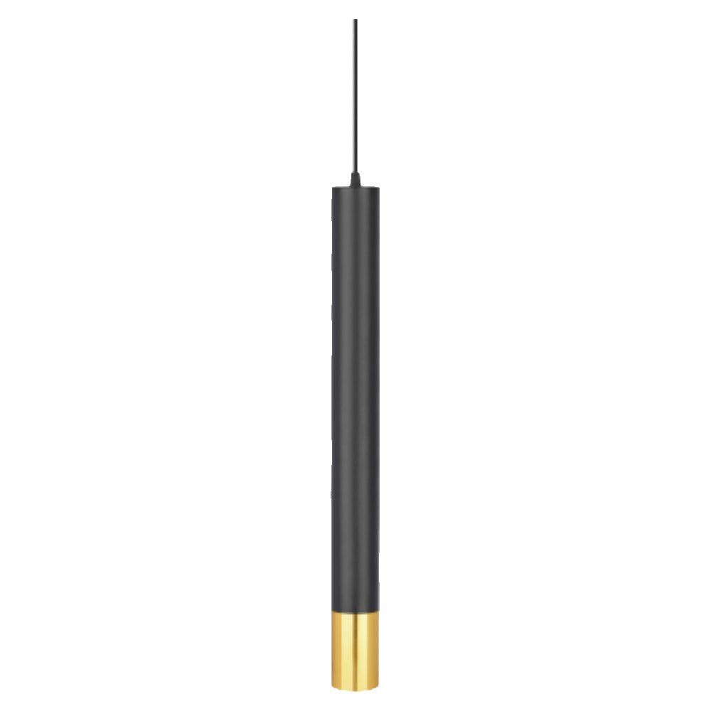 CANDIL COLGANTE DECORATIVO CILINDRO DORADO NEGRO GU10 ARTLITE ADE-615