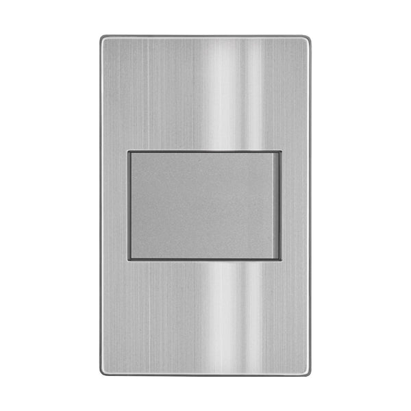 PLACA TAPA CIEGA ACERO INOX GRIS APL-112