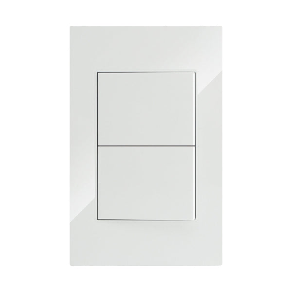 APAGADOR DOBLE COLOR BLANCO INNLITE DE 3 VIAS APL-202 CON DOS INTERRUPTORES