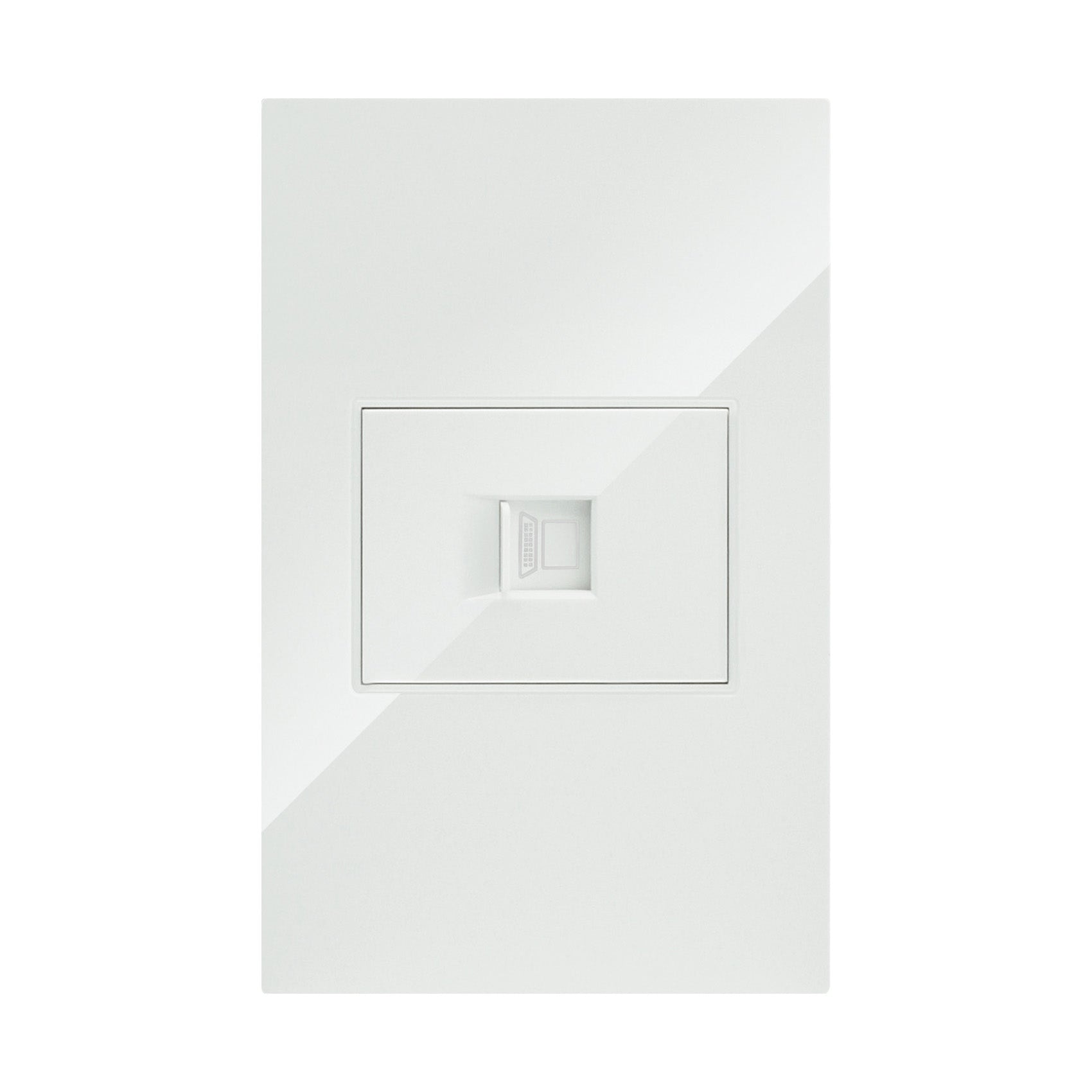 PLACA DE CONTACTO RED LAN MODULO RJ45 CAT5 COLOR BLANCO ARTLITE CON PLACA Y CHASIS ARMADO APL-209