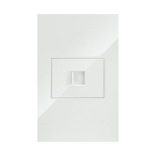 PLACA DE CONTACTO RED LAN MODULO RJ45 CAT5 COLOR BLANCO ARTLITE CON PLACA Y CHASIS ARMADO APL-209