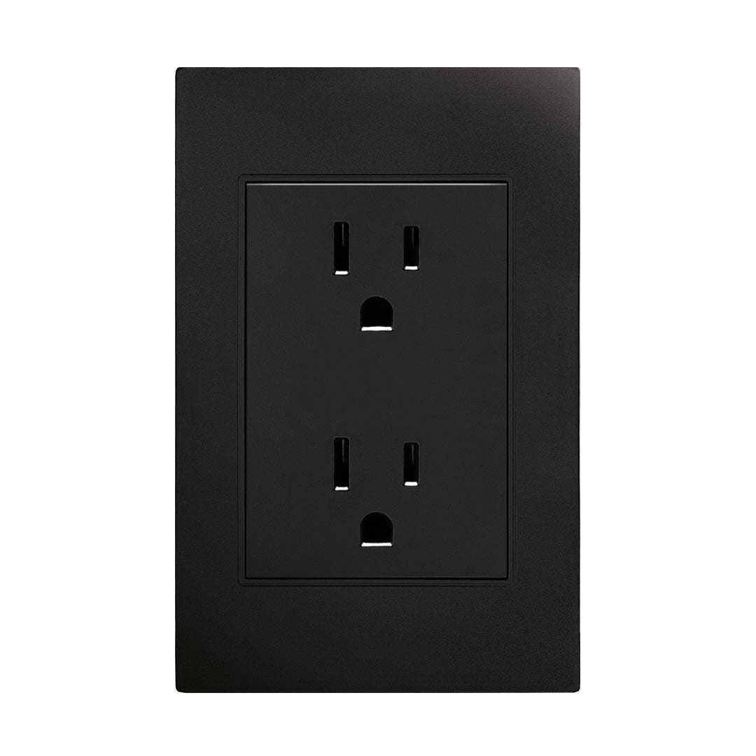 PLACA CONTACTO DOBLE NEGRO ARTLITE APL-304