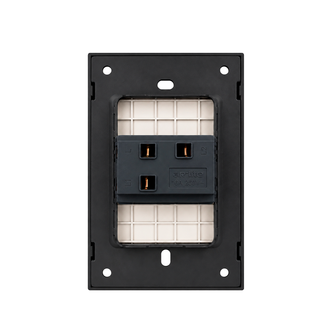 PLACA APAGADOR 1 INTERRUPTOR 3 VÍAS NEGRO LUXURY ARTLITE APL-601