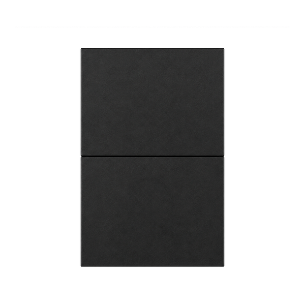 PLACA APAGADOR DOBLE INTERRUPTOR 3 VÍAS NEGRO LUXURY ARTLITE APL-602