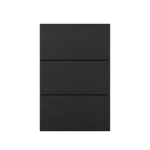 PLACA APAGADOR TRIPE INTERRUPTOR 3 VÍAS NEGRO LUXURY ARTLITE APL-603