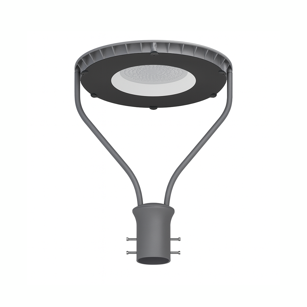 LUMINARIA LED PUNTA DE POSTE EXTERIOR EXTREMO IP66 100W 12,000LM 57K LUZ FRÍA INCLUYE FOTOCELDA ARTLITE ARE-024
