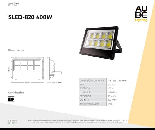 REFLECTOR AUBE 400W SUPRA SLED-820 400W LED