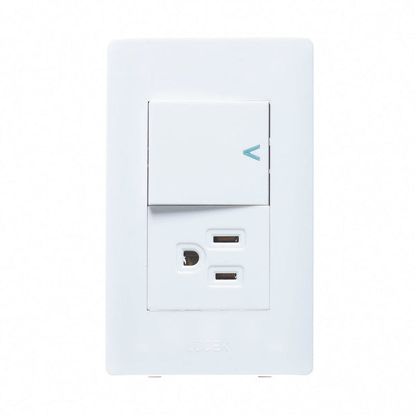 PLACA CON APAGADOR Y CONT BLANCO