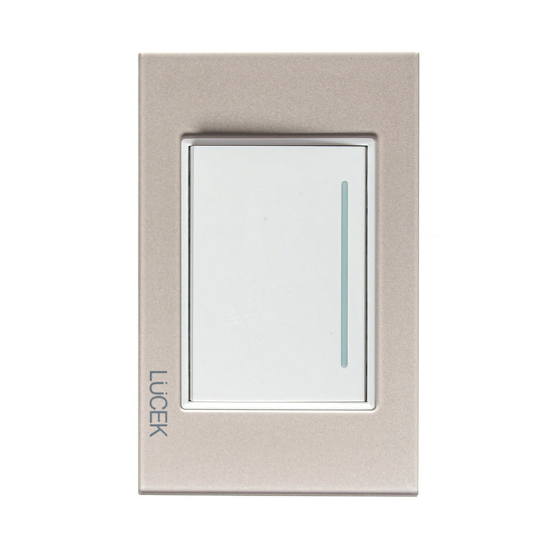 PLACA CON 1 INTERRUPTOR SENCILLO DE 3 MÓDULOS. MARFIL
