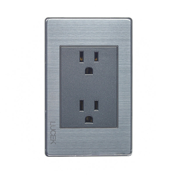 PLACA CON CONTACTO DUPLEX ANDONIZADO