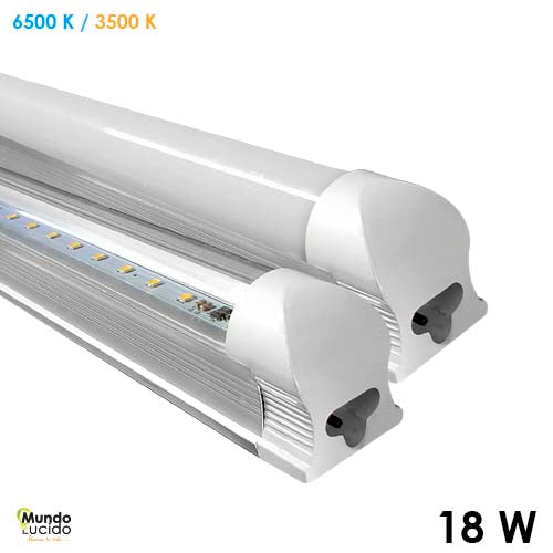 REGLETA DE ALUMINIO LED T/8 OPALINO 18W 120CM ACRILICO 18W 127V