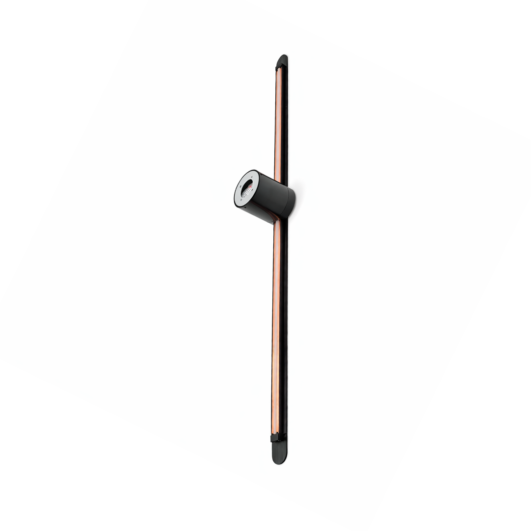 LÁMPARA DE MURO LINEAL NEGRO 12W 822LM 30K LUZ CÁLIDA BOOMER WA9101A3