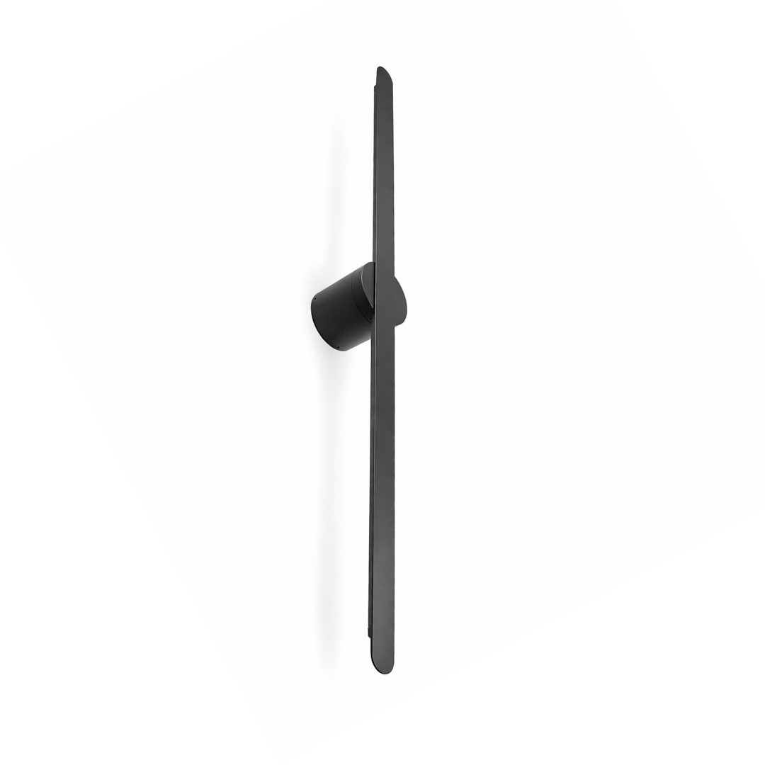 LÁMPARA DE MURO LINEAL NEGRO 12W 822LM 30K LUZ CÁLIDA BOOMER WA9101A3