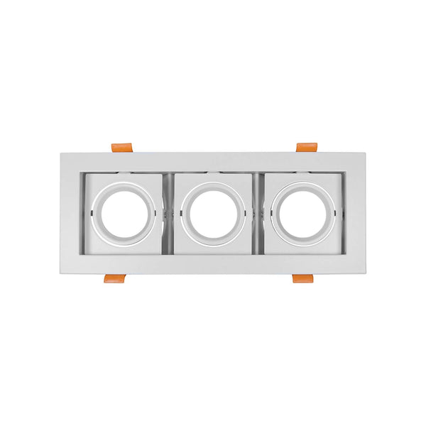 SPOT EMPOTRADO CUADRADO TRIPLE BLANCO GU10 GU5.3 TECNOLED BA-CDLS-231TB