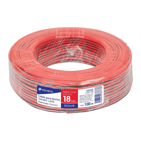 CABLE PARA BOCINA , 18 AWG BICOLOR CABO-18B METRO