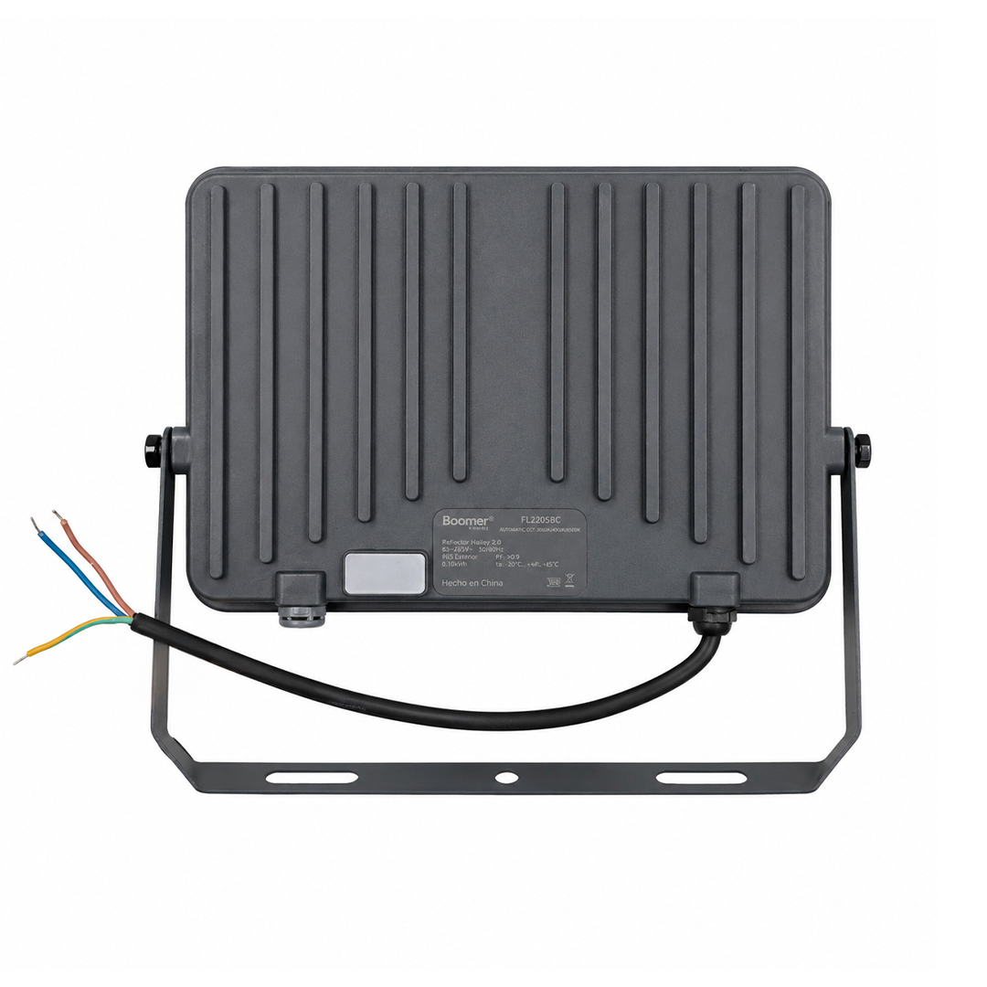 REFLECTOR LED SUPRESOR DE PICOS 4KV 50W CCT MULTI TEMPERATURA BOOMER FL22055C