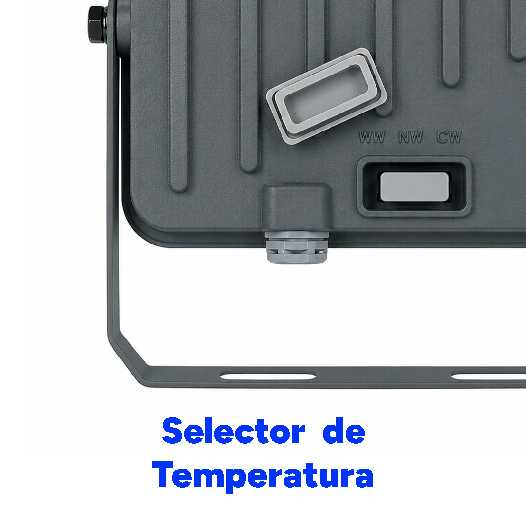 REFLECTOR LED SUPRESOR DE PICOS 4KV 50W CCT MULTI TEMPERATURA BOOMER FL22055C