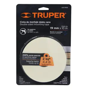 CINTA DOBLE TRUPER 19MM X 10M 11726 CARA CI-10067