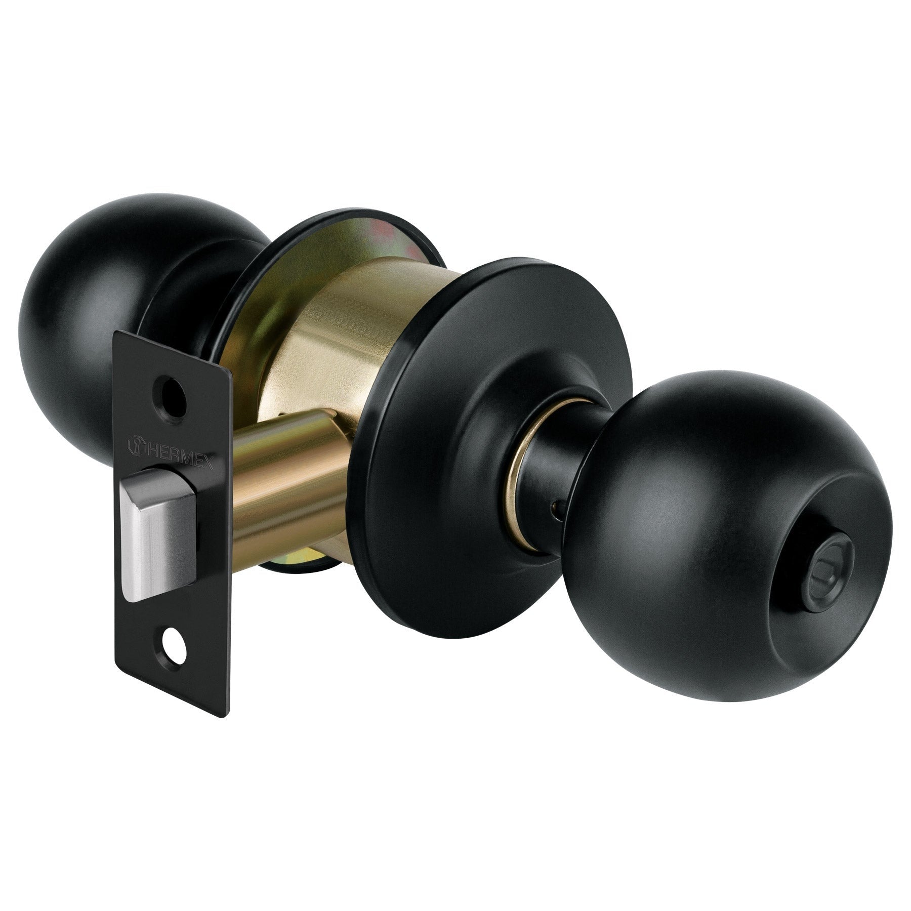 CERRADURA POMO BAÑO NEGRO HERMEX 47911 CEPO-61B