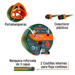 KIT MANGUERA + PORTAMANGUERA TRUPER  10883 COMBO-201