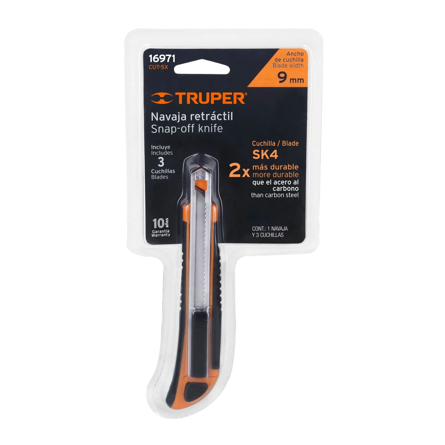 CUTTER PROFESIONAL ALMA METÁLICA 9MM TRUPER 16971 CUT-5X