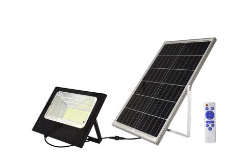 Luminaria Solar tipo Reflector 6v20w 270*230*70mm Batería: LiFePo4 3.2v 20AH Cable Fotovoltaico 5m Panel Solar polycristalino 350*450mm Control remoto incluído Negro 150W 65K SOLAX150W